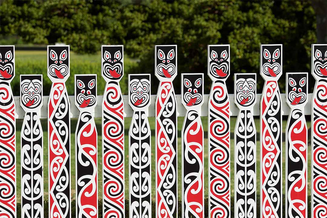 Unique and Traditional Maori Carvings Located at Whakarewarewa Marae